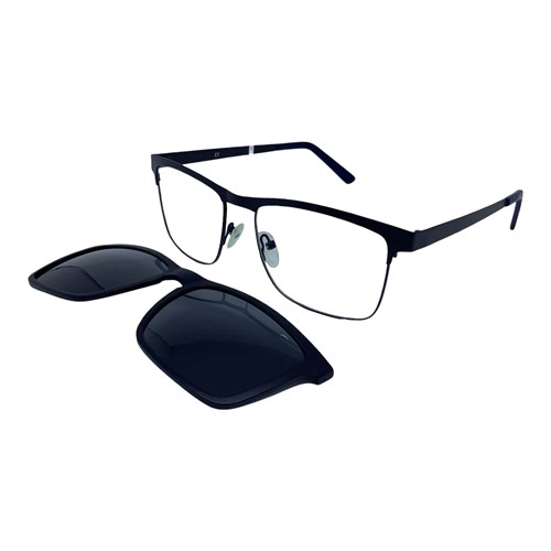 Óculos com Clipon - EYECROXX - EC418M COL.1 54 - PRETO