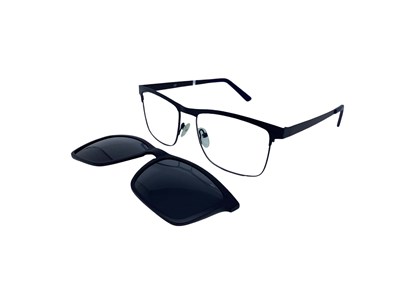 Óculos com Clipon - EYECROXX - EC418M COL.1 54 - PRETO