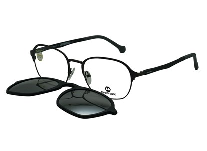 Óculos com Clipon - EYECROXX - EC564MD COL.01 52 - PRETO