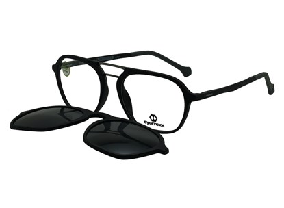 Óculos com Clipon - EYECROXX - EC564MD COL.2 52 - PRETO