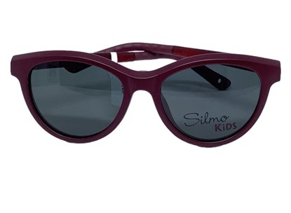 Óculos com Clipon - SILMO KIDS - SK2608 RED 46 - VINHO