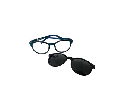 Óculos com Clipon - SILMO KIDS - SK2609 D.BLUE 46 - ROXO