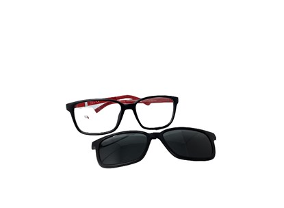 Óculos com Clipon - SILMO KIDS - SK261253 BLACK/RED 53 - PRETO