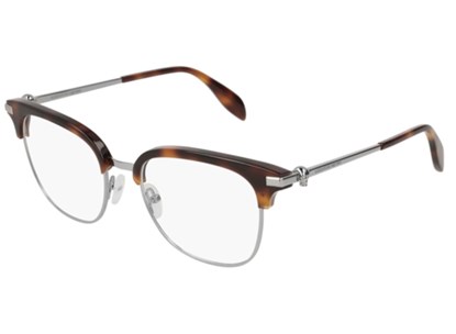 Óculos de Grau - ALEXANDER MQUEEN - AM0152O 003 53 - PRATA E TARTARUGA