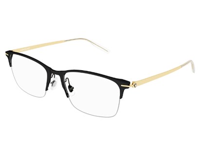 Óculos de Grau - MONT BLANC - MB0284OA 006 56 - PRETO E DOURADO